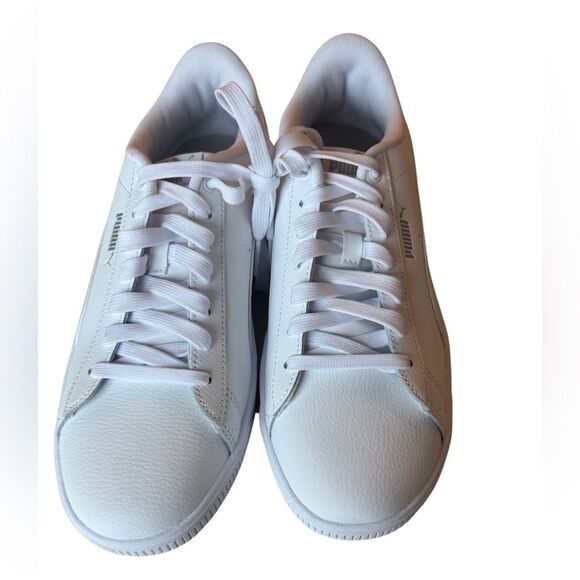 PUMA Vikky V3 Leather Sneakers Women 11 White SoftFoam+ Casual Comfort NWOT - Picture 2 of 7